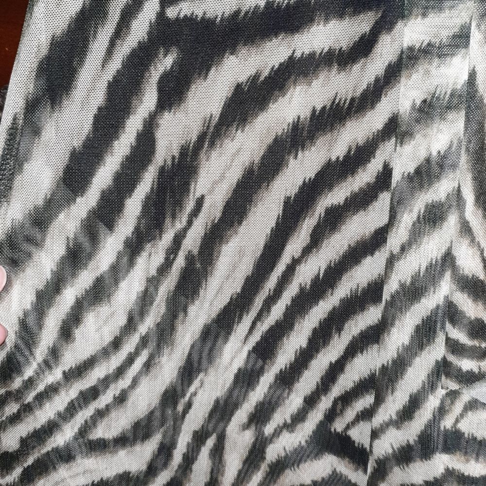 Nwt Asos Zebra Print Ruffle Split Midi Skirt Sz 4 - image 3